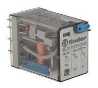 Finder Relais industriel miniature 55.32.9.024.0040 Tension d'alimentation 24 V DC 2 W 10 A Noir