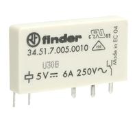 Finder Relais ultra-fin électromagnétique (EMR) 5 V DC sensible, 1 CO, 6 A