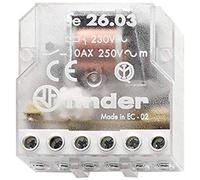 Finder Série 26 - Relais encastré déviation bipolaire contact ouvert + contact fermé 230 V