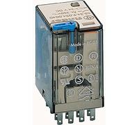 Finder série 55 - Rele industriel 6 VDC 4 contacts 5 a poussoir + voyant