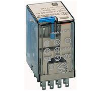 Finder série 55 - Rele industrielle 12 VDC 4 contacts 5 a poussoir + voyant