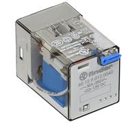 Finder série 60 - Rele industriel 2 contacts 12 VDC AgNi + au Poussoir + Voyant