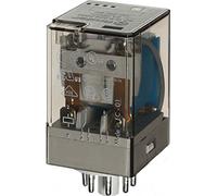 Finder série 60 - Rele industriel Octal 125 vdc 2 contacts Bouton poussoir + voyant