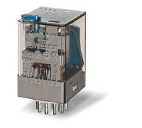 Finder série 60 - Rele industriel undecal 48 VDC 3 contacts Bouton poussoir + diode