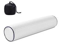 Findigit Oreiller cylindrique en mousse à mémoire de forme pour le cou cervical pour dormir, coussin de soutien du cou rond pour la tête, le dos, les jambes et le yoga, 45 x 10,2 cm