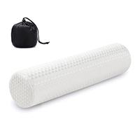 Findigit Oreiller Ergonomique, Traversin Mémoire de Forme, Les Genoux et Le Cou, Coussin de Voyage Rond pour Le Dos, Blanc