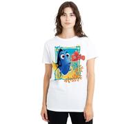 Finding Nemo Dory Nemo Ladies T Shirt, White, Blanc, M Femme