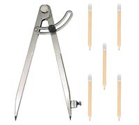 FINDIR Compas Menuisier en Crayons Compas de Précision 200mm Compas Pointe Acier Compas Professionnel Compas Grand Diamètre pour Charpentier Jauge de Marquage Géométrie Industriel Cuir Artisanat