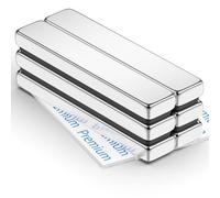 FINDMAG 6 Pièces 60 x 10 x 5 mm Aimant Néodyme, Aimants Puissants, Aimants en Terres Rares Avec Ruban Adhésif Double Face, Aimants Extra Puissants Pour une Utilisation Multifonctionnelle