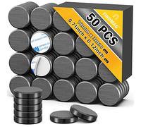 FINDMAG Lot de 50 aimants puissants pour travaux manuels avec dos adhésif, petits aimants ronds en céramique pour bouton de réfrigérateur, tasse à faire soi-même, loisirs créatifs, projets scientifiques - 1,8 cm
