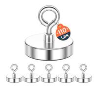 FINDMAG Lot de 6 crochets magnétiques, aimants puissants de 50 kg, crochets en métal pour murs de bateau de croisière, aimants de porte de croisière avec boulon à œillet pour barbecue, cuisine