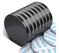 FINDMAG Lot de 8 aimants puissants en néodyme - 30 x 3 mm - 8 kg - Résistants à la corrosion et à l'oxydation - Avec adhésif double face - Aimants permanents pour tableaux blancs