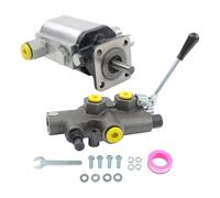 findmall Kit de machine à découper le bois hydraulique 16 GPM Pompe à 2 étapes et 25 GPM | Vanne de détente à contrôle automatique 4000 PSI pour petit moteur Montage fendeurs de bûches chasse-neige