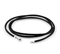 findout fait à la main 2mm Noir Soie Cordon Chaîne Collier Pour Les Femmes Avec Argent Sterling Fermoir Homard Hyponique Mince Lisse Doux Corde Chaîne Collier Pour Les Femmes Fille Garçon (16)