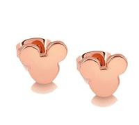 findout Mesdames 14K Rose Or Plaqué Titanium Acier Simple 9.5 mm Micki Souris Boucles d'oreilles, Cadeau pour Les Femmes Filles (f1768)