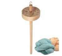 Findrico Drop Whorl - mandrin en bois Do -par -te avec encoche et crochet en métal pour rotation à la main | Outil pour les débutants pour la fabrication de fils, de fibres tournantes, de laine et de
