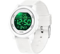 findtime Montre numérique pour homme et femme - Étanche jusqu'à 5 ATM - Montre de sport d'extérieur avec réveil, coutdown - Lumière LED - Minimaliste - Montre numérique pour garçons, filles, personnes