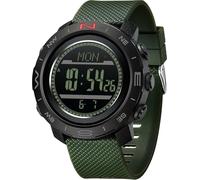 findtime Montre numérique pour homme, podomètre, compteur de pas, montre de sport militaire, boussole, altimètre, baromètre, ABC, montre tactique d'extérieur lumineuse, alarme, chronomètre, compte à