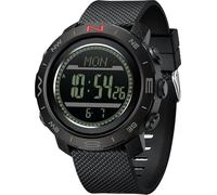 findtime Montre numérique pour homme, podomètre, compteur de pas, montre de sport militaire, boussole, altimètre, baromètre, ABC, montre tactique d'extérieur lumineuse, alarme, chronomètre, compte à