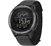 findtime Montres militaires pour homme - Montre de sport numérique tactique étanche - Bracelet en nylon - Montre électronique LED lumineuse avec alarme et chronomètre - Relojes para Hombres, Nylon
