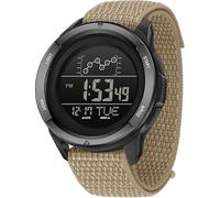 findtime Montres militaires pour homme - Montre de sport numérique tactique étanche - Bracelet en nylon - Montre électronique LED lumineuse avec alarme et chronomètre - Relojes para Hombres, Nylon