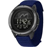 findtime Montres militaires pour homme - Montre de sport numérique tactique étanche - Bracelet en nylon - Montre électronique LED lumineuse avec alarme et chronomètre - Relojes para Hombres, Nylon