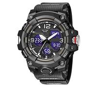 findtime Montres numériques pour homme étanches 50M double affichage analogique-numérique montres de sport de plein air lumineuses montres tactiques militaires pour homme alarme chronomètre