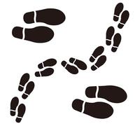 Finduat Lot de 20 paires d'autocollants noirs avec 40 impressions pour sol, mur, escaliers pour guider les instructions pour l'école, le studio de danse, les sols, les fêtes