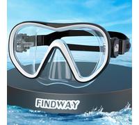 Findway Masque de Plongée Enfant , Lunette Piscine Enfant de 4 à 16 Ans, Champ de Vision Panoramique de 180 °, Anti-buée, Étanche, Adapté à la Natation et au Snorkeling
