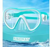 Findway Masque de Plongée Enfant , Lunette Piscine Enfant de 4 à 16 Ans, Champ de Vision Panoramique de 180 °, Anti-buée, Étanche, Adapté à la Natation et au Snorkeling