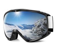 Findway Masque de Ski, Lunette de Ski pour Homme Femme Adulte, Masqué Ski OTG pour Ski et Snowboard Anti-buée, Anti-UV Gris Photochromique Lentille Sphérique
