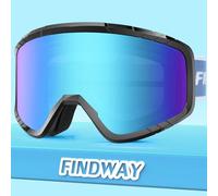 Findway Masque de ski pour enfants, lunettes de snowboard pour porteurs de lunettes, OTG, protection UV, casque compatible, anti-buée, lunettes de ski pour enfants pour le ski/le patinage/le motoneige