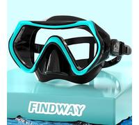 Findway Masque Plongée Adulte, Masque de Plongée en Verre Trempé, Lunettes de Natation avec Couvre-Nez, Lunettes de plongée Anti-buée, Masque Snorkeling pour la Natation et la Plongée