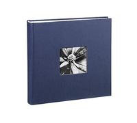 Album photo HAMA traditionnel FINE ART JUMBO - 100 pages blanches + feuillets cristal - 400 photos - Couverture Bleue 30x30cm + fenêtre