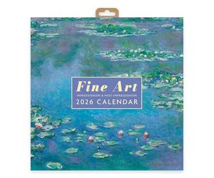 Fine Art Calendrier mural carré 2026 | Planificateur mensuel avec chefs-d'œuvre de Van Gogh, Monet, Degas, Renoir et plus | Calendrier mural d'art classique