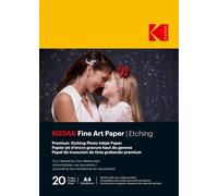 Fine Art Paper-Papier Photo Haut De Gamme Texturé,Pack De 20 Feuilles,Format A4(21X29.7 Cm),Finition Mate Effet Gravure,210 Gsm,Compatible Toute Imprimante Jet D'Encre