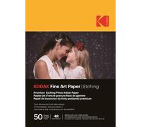 Fine Art Paper-Papier Photo Haut De Gamme Texturé,Pack De 50 Feuilles,Format A6(10X15 Cm),Finition Mate Effet Gravure,170 Gsm,Compatible Toute Imprimante Jet D'Encre