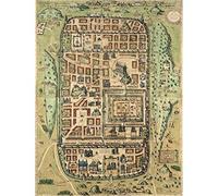 Fine Art Prints Adrichem 1588 Poster mural de grande qualité Motif carte de Jérusalem Ville Sainte XL