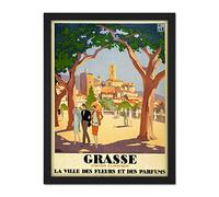 Fine Art Prints Broders Grasse Flower Parfume City Travel Advert Grande Affiche Murale Encadrée 18 X 24 Po