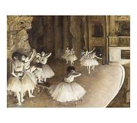 Fine Art Prints Edgar Degas Ballet Rehearsal on Scène Grande Impression Murale sur Toile de Qualité Supérieure
