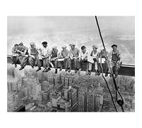 Fine Art Prints Impression sur toile « Lunch Atop A Skyscraper New York 1932 » - 45,7 x 61 cm - Noir et blanc