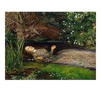 Fine Art Prints John Everett Millais Ophelia Impression sur toile de qualité supérieure 40,6 x 30,5 cm