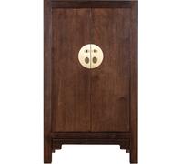 Fine Asianliving Armoire chinoise Earthy Marron - Collection Orientique L70xP40xH120cm Armoire chinoise Armoire chinoise de mariage Meubles orientaux asiatiques