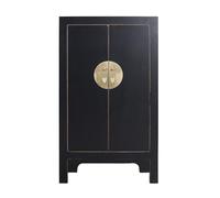Fine Asianliving Armoire Chinoise Onyx Noir - Orientique Collection L70xP40xH120cm Armoire Chinoise Meubles Chinois Mobilier Oriental Asiatique Mandarin Pekin