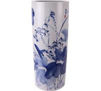 Fine Asianliving Céramique Porte-parapluie Vase Bleu Blanc Fleurs de prunier Peint à la main D24xH57cm Vase décoratif Vase de fleurs Céramique orientale Vase Décoration Vase moderne Décoration de tabl
