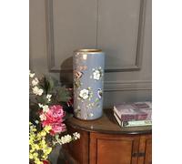 Fine Asianliving Céramique Porte-parapluie Vase Gris Oiseaux Fait à la main - Giannis D20xH45cm Vase décoratif Vase de fleurs Céramique orientale Vase Décoration Vase moderne Décoration de table Vase