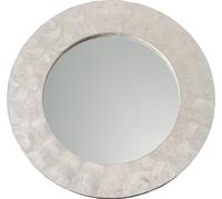 Fine Asianliving Miroir mural rond Capiz cadre fait main nacre D61cm