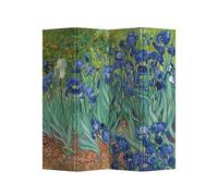 Fine Asianliving Paravent Intérieur Séparateur de Pièces L120xH180cm Deux Côtés Cloison de Séparation Amovible Toile Imprimé Deco Diviseur