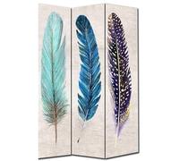 Fine Asianliving Paravent Interieur Séparateur de Pièces L120xH180cm Deux Côtés Cloison de Séparation Amovible Paravent Toile imprimé Deco Paravent Diviseur