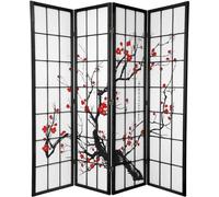 Fine Asianliving Paravent japonais Séparateur de pièce Shoji Fine Asianliving Paravent japonais Séparateur de pièce L180xH180cm Paravent Shoji Sakura papier de riz Séparateur de pièce Espagnol Mur écr